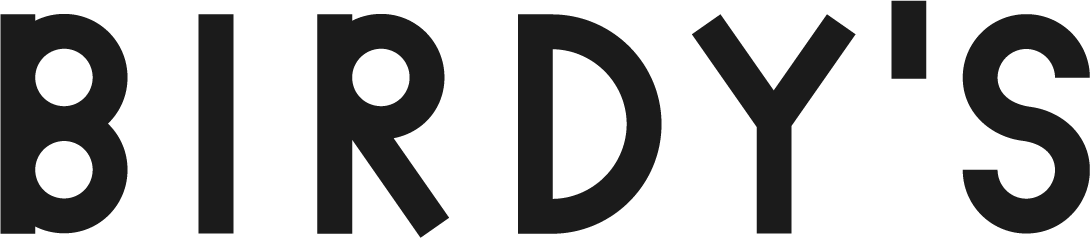 Birdy's typography logo in black